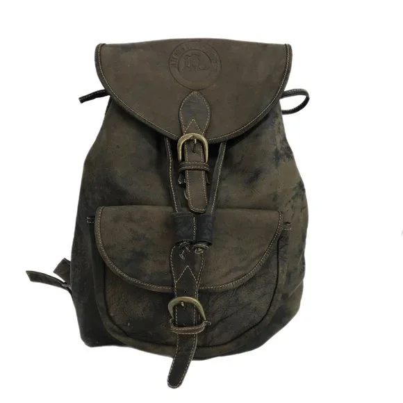 Backpack Large Handcrafted Rucksack Brown Thick Leather ALL THE PRETTY HORSES - Picture 7 of 10